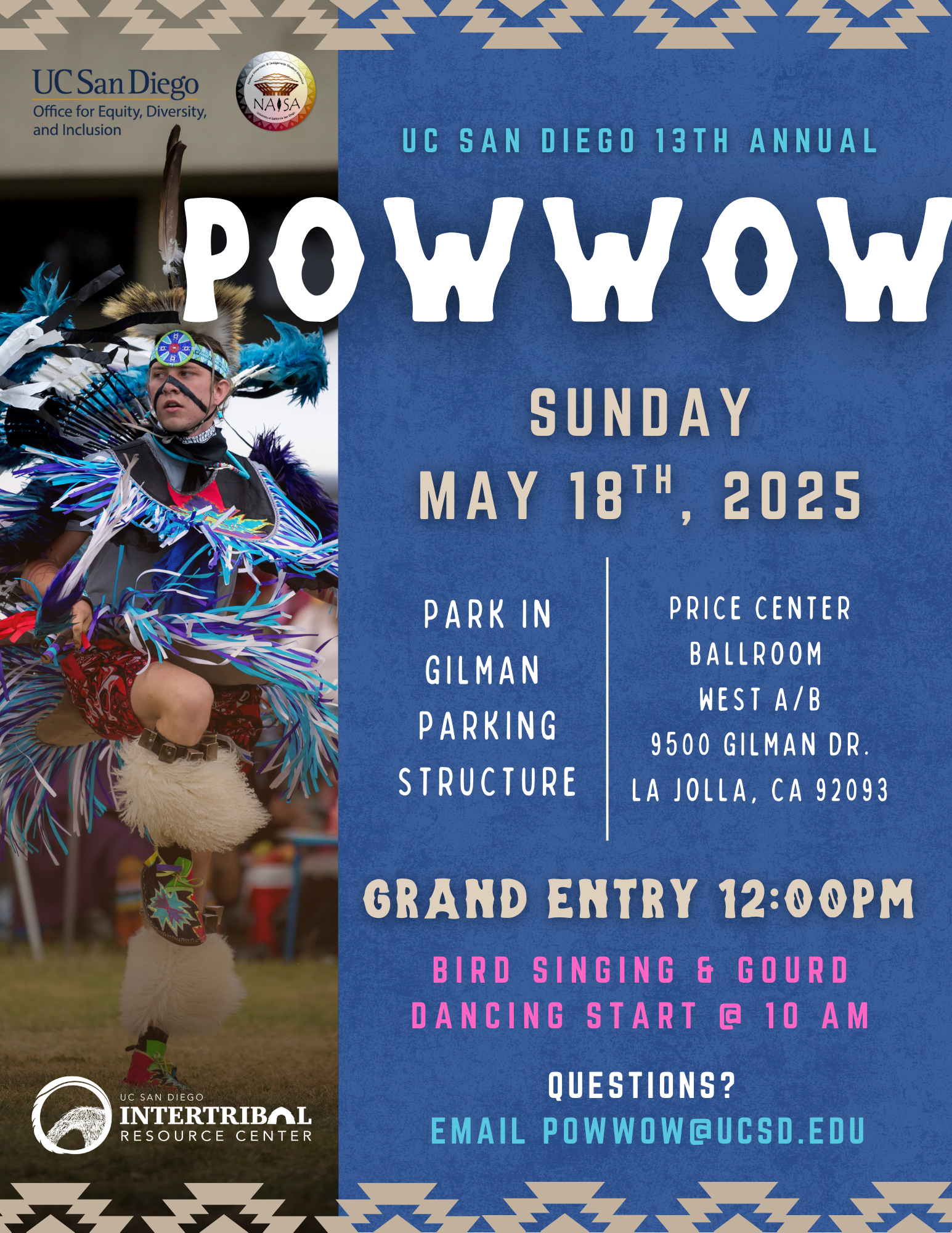 flyer with dancer and date of powwow